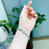Light Bracelet Spinel Sapphire Synthetic Gemstone Inlaid