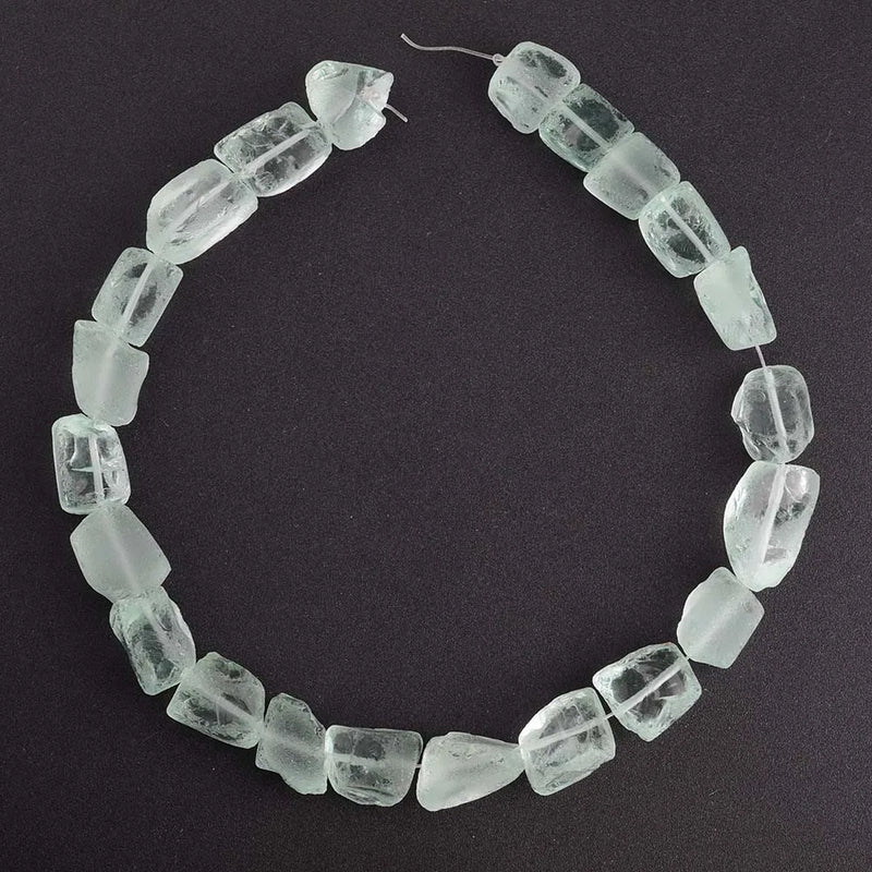 Natural Quartz Beads Middle Drilled Raw Stone Pendant Nugget Beads
