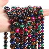 Tiger Eye Round Stone Beads for Jewelry Making DIY 4/6/8/10/12MM