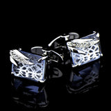 Zircon Crystal Cufflinks French Cuff Links Men's Metal Jewelry