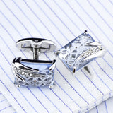 Zircon Crystal Cufflinks French Cuff Links Men's Metal Jewelry
