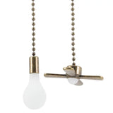Ceiling Fan Light Pendant Pull Chain - Decorative Metal Extender