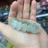 Chrysoprase Bracelet Natural Gemstone Bangle for Women