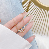 Light Angel Wing Necklace Ladies Smart Heart Micro-inlaid Girl Jewelry Pendant