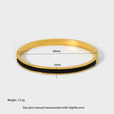 Colorful CZ Bangle Bracelets 18K Plated Stainless Steel Jewelry