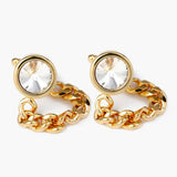 Crystal Inlaid Chain Cufflinks - French Shirts Accessories