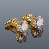 Light Crystal Copper Cufflinks Wedding Formal Accessories