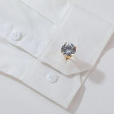 Light Crystal Copper Cufflinks Wedding Formal Accessories