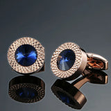Light Crystal Pattern Metal Cufflinks for Wedding Dress