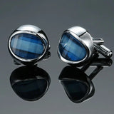 Light Crystal Pattern Metal Cufflinks for Wedding Dress