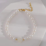 Freshwater Pearl Bracelet with Rose Mother Shell - Daily Wear
