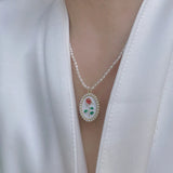Geometric Pendant Necklace S925 Sterling Silver High-end Collarbone Chain