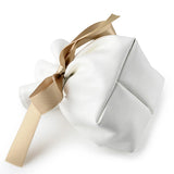 Bowknot Ribbon Leather Jewelry Gift Bag Drawstring Pocket Bracelet Storage