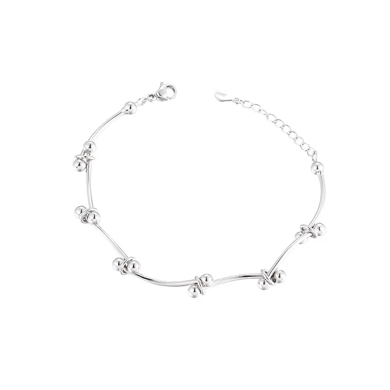 Twisted Knot Cuff Bracelet Silver Jewelry for Women