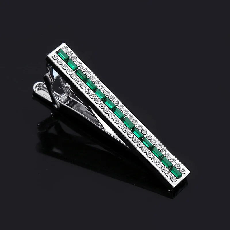 Crystal Copper Tie Clip for Men, Business Professional Collar Clips
