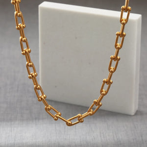 Stainless Steel Ladies Necklace 18K Plated Waterproof Anti-Fading