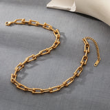 Stainless Steel Ladies Necklace 18K Plated Waterproof Anti-Fading