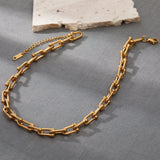 Stainless Steel Ladies Necklace 18K Plated Waterproof Anti-Fading