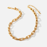 Stainless Steel Ladies Necklace 18K Plated Waterproof Anti-Fading