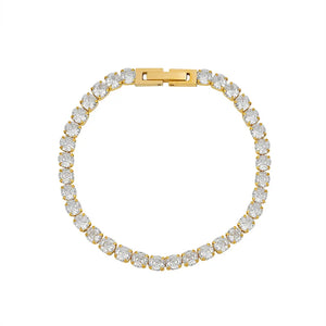 Gypsophila Zircon Stainless Steel Bracelet for Women's Wedding