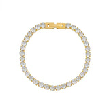 Gypsophila Zircon Stainless Steel Bracelet for Women's Wedding