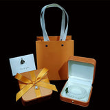 European-Style Light Orange Ring Box with Bag