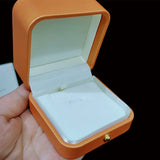 European-Style Light Orange Ring Box with Bag