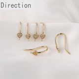 Retro Diamond Zircon Love Ear Hooks Earrings Accessories