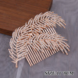Rhinestone Hair Combs Wedding Hair Accessories Gold/Rose Metal Hairpins Clips