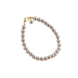 Silver Gray Pearl Hand String Bracelet for Women