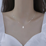 S925 Sterling Silver Diamond Drop Necklace