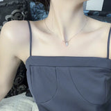 S925 Sterling Silver Diamond Drop Necklace