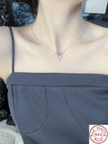 S925 Sterling Silver Diamond Drop Necklace
