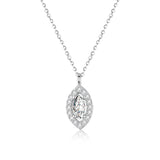 S925 Sterling Silver Diamond Drop Necklace