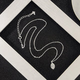 S925 Sterling Silver Diamond Drop Necklace