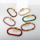 Zircon Double-Side Iron-Absorbing Buckle Stainless Steel Birthday Bracelet