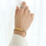 Zircon Double-Side Iron-Absorbing Buckle Stainless Steel Birthday Bracelet