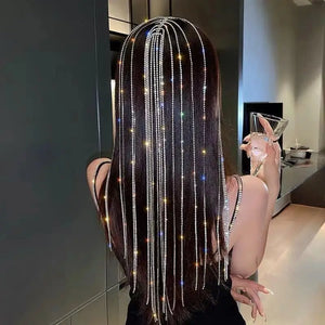 Rhinestone Ladies Headband Light Hair Chain Girls Headdress