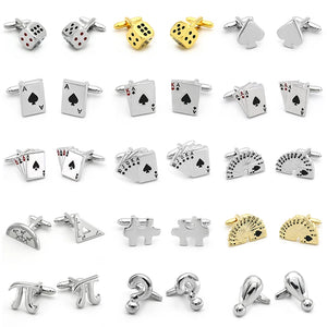 Copper Plated Steel Math Symbols Cufflinks Men's Jewelry