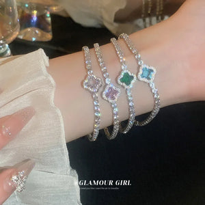 Small Flower Zircon Bracelet High-grade Sense of Hand Jewelry