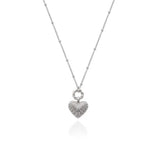 Small Heart Pendant Stainless Steel Necklace 18K Plated Waterproof