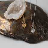 Small Heart Pendant Stainless Steel Necklace 18K Plated Waterproof