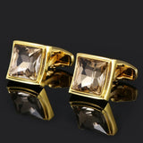 Crystal Copper Cuff Button Men's French Cufflinks