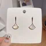 Zircon Fairy Earrings, Gold-plated Small Skirt Earrings