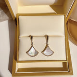 Zircon Fairy Earrings, Gold-plated Small Skirt Earrings