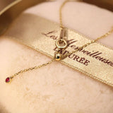 Light Style Round Red Gemstone Bracelet for Women - Daily Jewelry Gift