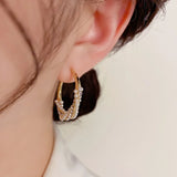 Light Temperament Pearl Zircon Earrings Female