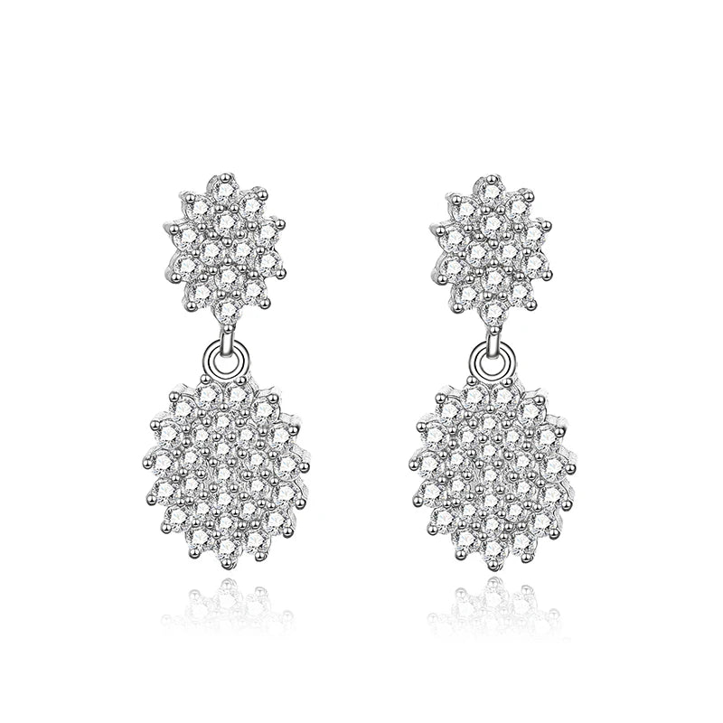 Light Temperament Zirconia Earrings S925 Sterling Silver Earrings