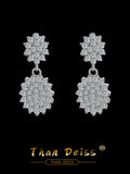 Light Temperament Zirconia Earrings S925 Sterling Silver Earrings