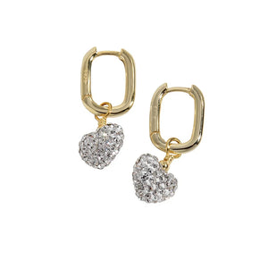 Full Diamond Earrings, 925 Sterling Silver, Female